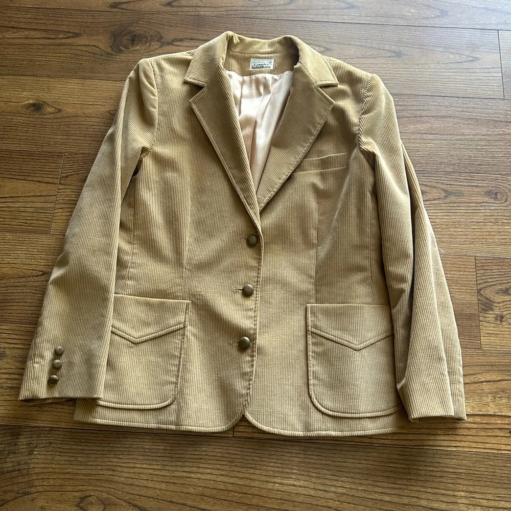 Camel Corduroy Blazer - Picture 1 of 7